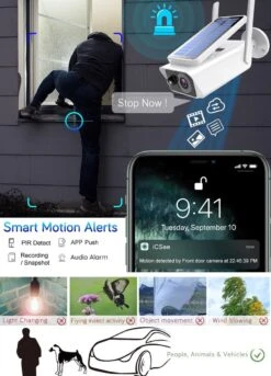 PuroTech IP Beveilingscamera - Buitencamera Met Zonnepaneel - Solar - Op Zonne Energie - Draadloos - Wifi Smart Waterproof IP66 - 1080P HD - Nachtzicht - Met Recorder -Makita || Merkloos || Stanley Verkoopwinkel 863x1200 3