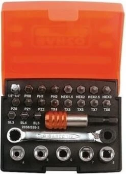 Bahco Doppen En Bitratelset 26- Delig -Makita || Merkloos || Stanley Verkoopwinkel 868x1200