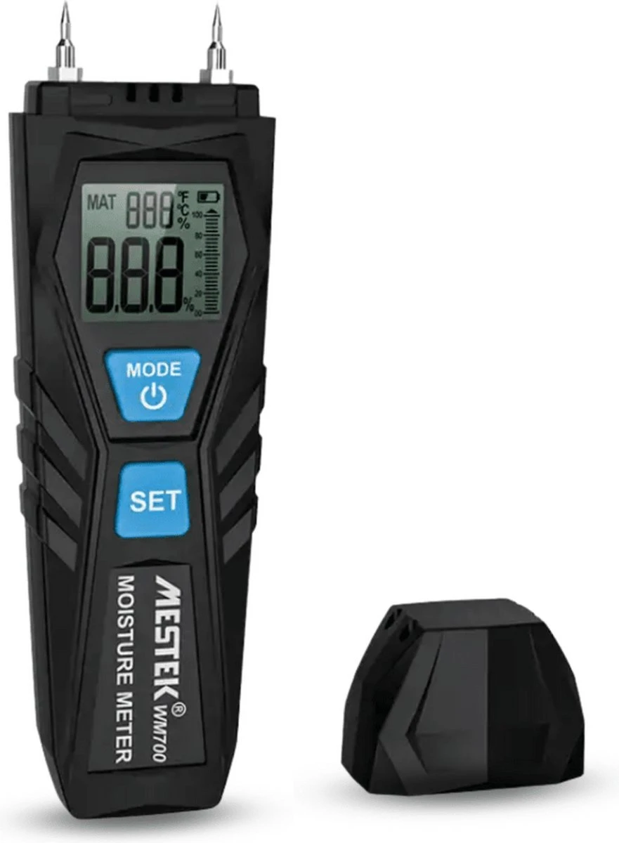 Mestek Vochtmeter WM700 - Hygrometer - Muren - Binnen - Vochtmeters - Inclusief Opbergtas 1 Mestek Vochtmeter WM700 - Hygrometer - Muren - Binnen - Vochtmeters - Inclusief Opbergtas
