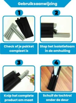 Merkloos Extra Isolerende Tochtrol Voor Deuren | 95 X 4 Cm | Dubbele Tochtrol | Tochtstopper | Tochtkussen Voor Deur | Tochtwering | Gemaakt Van Leer | Wit -Makita || Merkloos || Stanley Verkoopwinkel 894x1200 9