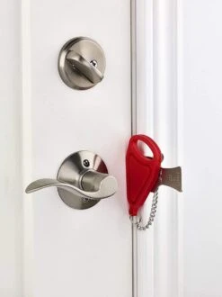 Portable Travel Door Lock - Reis Deur Slot Draagbaar (met Zakje) - Reisslot - Anti-Inbraak - Voor Een Optimaal Veilig Gevoel Onderweg