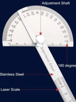 RVS 180° Gradenboog Hoekzoeker-ronde Kop Met 4 Inch 10 Cm Liniaal -Makita || Merkloos || Stanley Verkoopwinkel 900x1200 20