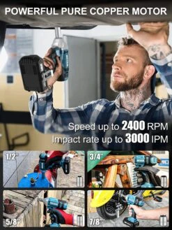 Deutsche Stahl Slagmoersleutel - Slagmoersleutel Met 2 Accu - Draadloos - Elektrische Moersleutel - Draadloos Slagschroevendraaier - Gereedschap - Impact Wrench Met LED - 20V - Incl. 4-delige Doppenset En Opbergkoffer - Blauw -Makita || Merkloos || Stanley Verkoopwinkel 900x1200 48