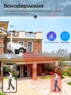 Merkloos CCTV - Beveiligingscamera Set Met 4 Cameras Outdoor Buiten - Home Security Camera Systeem - Wifi Camera Set - Video + Audio-opname - Beveiligingscamera - 4 Camera’s - Nachtzicht - Motion Detector -Makita || Merkloos || Stanley Verkoopwinkel 900x1200 75