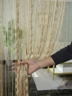 Merkloos Stijvolle Vliegengrodijn - Sier Gordijn - Deurgordijn - Beige - Modern - Ibiza Stijl - 100 *200 Cm -Makita || Merkloos || Stanley Verkoopwinkel 901x1200 12