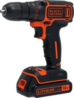 Black & Decker BLACK+DECKER BDCDC18-QW Accuboormachine - 18V - Met Schroeffunctie - Inclusief Accu En Lader