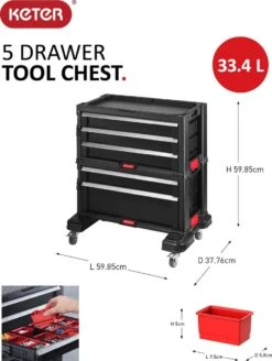 Keter Module Ladekast 5 Lades - 59,85x37,76x59,85cm - Zwart 14 Keter Module Ladekast 5 Lades - 59,85x37,76x59,85cm - Zwart -Makita || Merkloos || Stanley Verkoopwinkel 904x1200