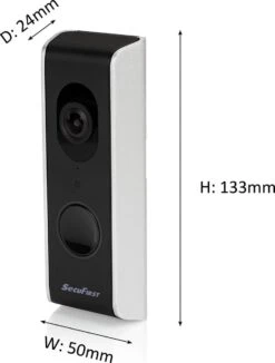 SecuFirst DID701B Slimme Wifi Deurbel Met Camera Met Draadloze Gong Zwart Grijs - 1080P -Makita || Merkloos || Stanley Verkoopwinkel 908x1200 16