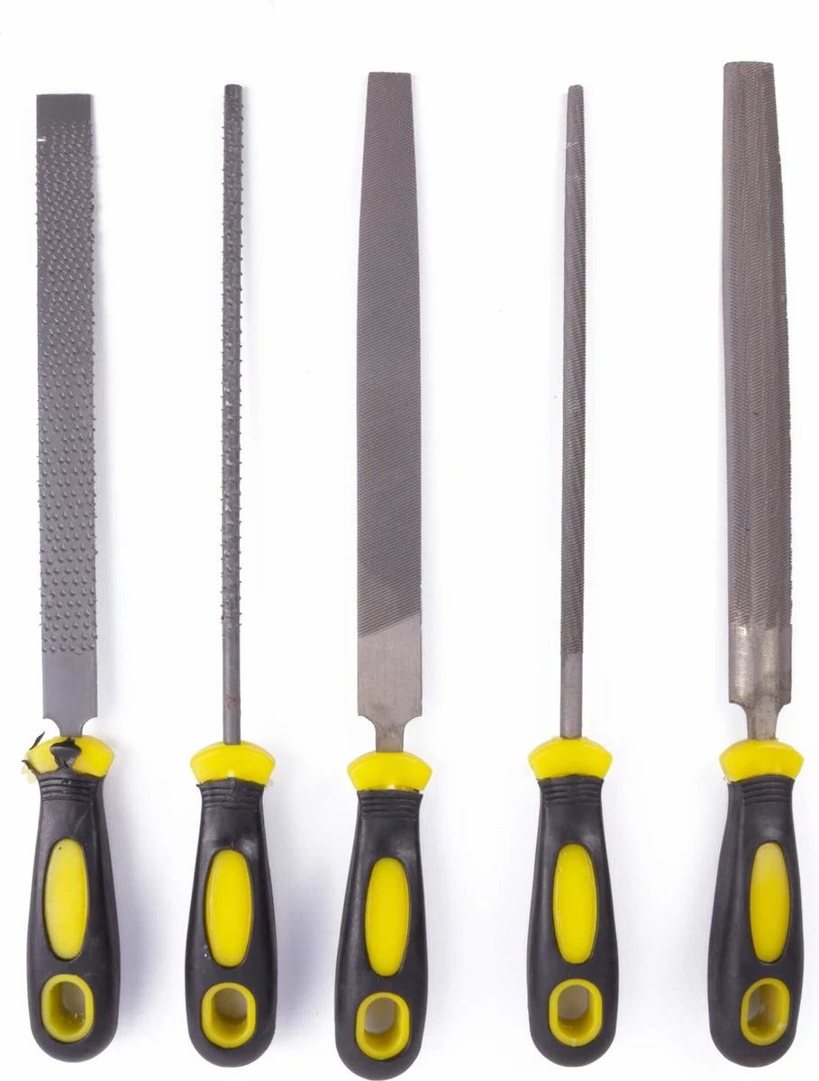 Hofftech IJzervijlen & Houtraspen Set - 5 Delig 1 Hofftech IJzervijlen & Houtraspen Set - 5 Delig