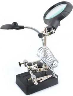 Merkloos Derde Hand Met LED Vergrootglas - Helping / Helpende 3e Soldeer Hand Soldeerhulp -Makita || Merkloos || Stanley Verkoopwinkel 909x1200 5