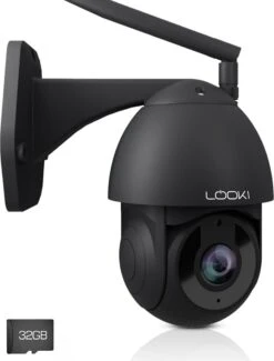 Looki Beveiligingscamera Buiten - 5G & 2.4G - 3MP - Full HD - ONVIF - Incl. 32GB SD-kaart - Draadloos Internet - Wifi & App - Met Nachtzicht - Zwart