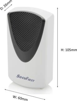 SecuFirst DID701B Slimme Wifi Deurbel Met Camera Met Draadloze Gong Zwart Grijs - 1080P -Makita || Merkloos || Stanley Verkoopwinkel 916x1200 7