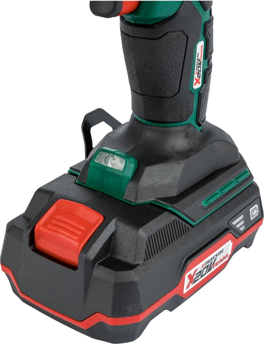 Parkside Accu Boorschroefmachineset 20V - Toerental: 0-400 Min-¹ (1e Versnelling) | 0-1400 Min-¹ (2e Versnelling) - Draaimoment: 40 Nm - Boordiameter: Max. 30 Mm (hout) | 13 Mm (staal) - Inclusief: 2 Accu's, 1 Oplader En 73-delige Toebehorenset 9 Parkside Accu Boorschroefmachineset 20V - Toerental: 0-400 Min-¹ (1e Versnelling) | 0-1400 Min-¹ (2e Versnelling) - Draaimoment: 40 Nm - Boordiameter: Max. 30 Mm (hout) | 13 Mm (staal) - Inclusief: 2 Accu's, 1 Oplader En 73-delige Toebehorenset - Afbeelding 9