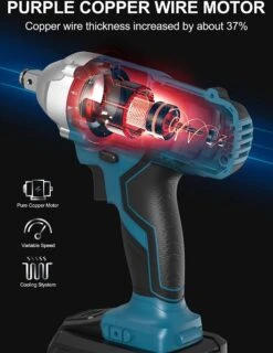 Deutsche Stahl Slagmoersleutel - Slagmoersleutel Met 2 Accu - Draadloos - Elektrische Moersleutel - Draadloos Slagschroevendraaier - Gereedschap - Impact Wrench Met LED - 20V - Incl. 4-delige Doppenset En Opbergkoffer - Blauw -Makita || Merkloos || Stanley Verkoopwinkel 926x1200 4