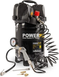 Powerplus POWX1731 Compressor - Luchtcompressor - 1100W - 8 Bar - Olievrij - 24L Tankinhoud
