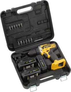 Powerplus POWX00501 Accu Boormachine - Schroefboormachine - Boormachine Accu - Accu Schroevendraaier - 20V - Incl. 3 X 20V Li-ion Accu's, Lader En 12-delige Gereedschapskoffer Met Schroefbits - Voor Hout, Steen En Metaal 5 Powerplus POWX00501 Accu Boormachine - Schroefboormachine - Boormachine Accu - Accu Schroevendraaier - 20V - Incl. 3 X 20V Li-ion Accu's, Lader En 12-delige Gereedschapskoffer Met Schroefbits - Voor Hout, Steen En Metaal -Makita || Merkloos || Stanley Verkoopwinkel 934x1200