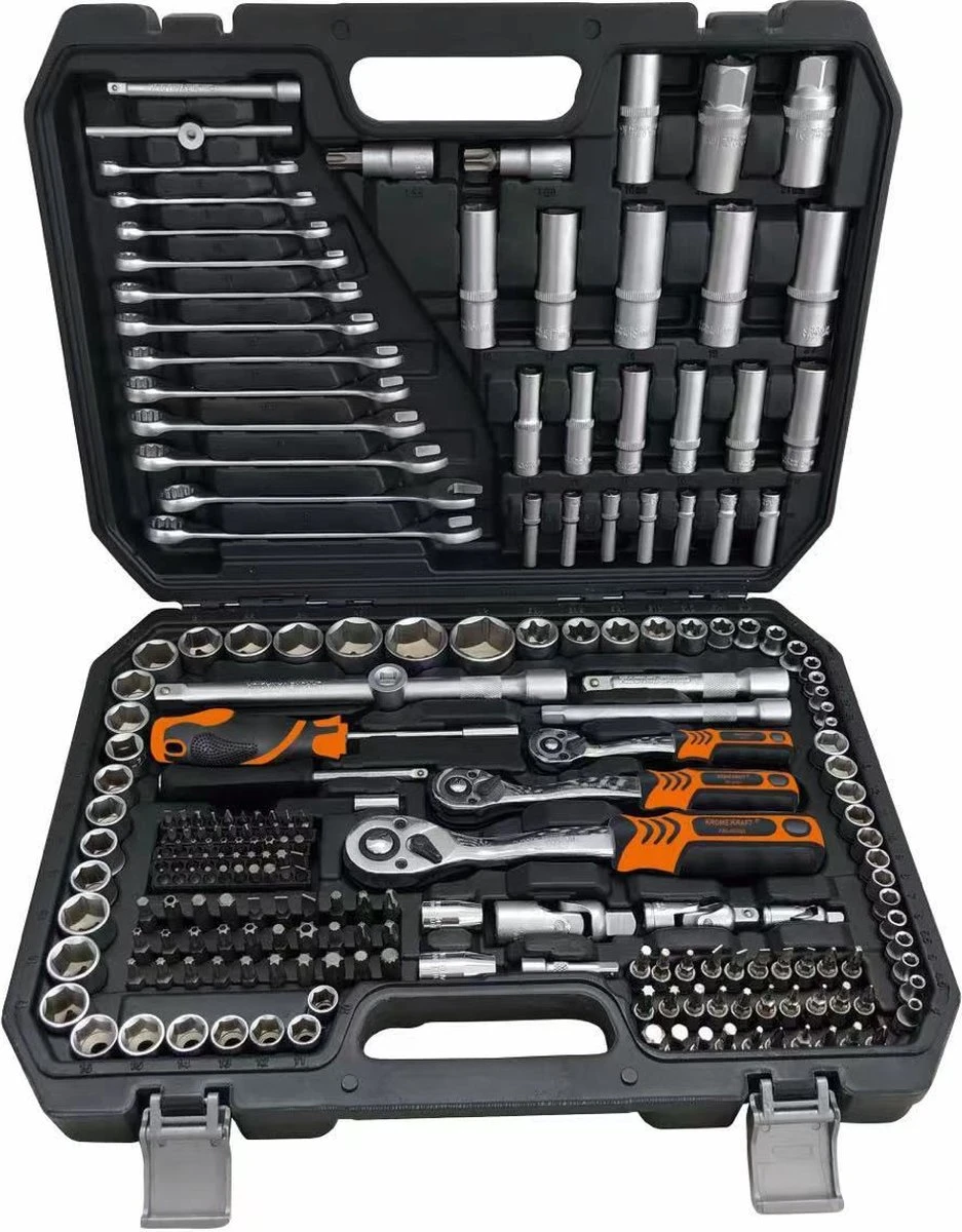 XL Kraft Muller - Gevulde Gereedschapskoffer 215 Delig - Chrome Vanadium 1 XL Kraft Muller - Gevulde Gereedschapskoffer 215 Delig - Chrome Vanadium