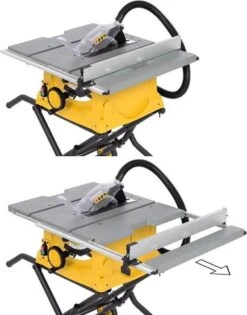 Powerplus POWX07598 Zaagtafel - Tafelzaagmachine Met Onderstel - 2000W - 250mm Zaagblad- Incl. 24 Tanden Cirkelzaag Blad Voor Hout, Parallelgeleider, Aansluiting Voor Stofzuiger - Stevig En Gebruiksvriendelijk -Makita || Merkloos || Stanley Verkoopwinkel 941x1200 2