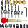 Merkloos 23 Delige Houtborenset - Verzinkborenset - Proppenboor - Hout - Houtproppen - Verzinkboren - Automatische Centerpunt - Boren - Houtboor