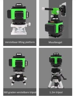 Uacah® Zelfnivellerend Kruislijnlaser - 4D Bouwlaser - Professionele Set - 50m - 360° Graden Roterende Laser - 16 Lijnen - Lijnlaser - Laser Waterpas - Met Statief En Draagtas -Makita || Merkloos || Stanley Verkoopwinkel 949x1200