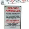 Merkloos Geen Verkopers, Geloofsovertuigers Of Energie Adviezen Aan De Deur Sticker Bordje - Glashelder Acrylaat - 95 Mm X 60 Mm - Promessa-Design.