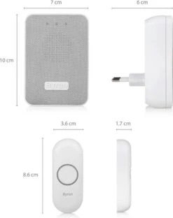 Byron DBY-22322 Draadloze Deurbel - Ontvanger Met Stekker - Waterdicht - Wit - 150m Bereik - 85dB - 16 Melodieën - Met Mesh Afwerking En Visueel Signaal -Makita || Merkloos || Stanley Verkoopwinkel 951x1200 8