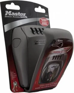 MasterLock 5415EURD Sleutelkluis – Centraal Opbergen Van Sleutels - Weersbestendig - 13.2x10.5x4.3 Cm