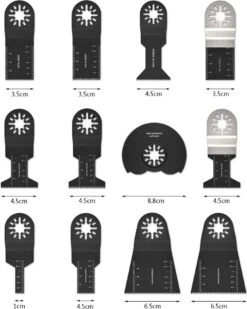 Oscillerende Zaagbladen, 12 Stuks, Kit, Multitool, Oscillerende Gereedschappen, Zaagbladen, Mixen, Multitool, Blades Kit Voor Slijpen/snijden, Universeel Multitool Geschikt Voor Bosch, Fein Multimaster -Makita || Merkloos || Stanley Verkoopwinkel 958x1200 3