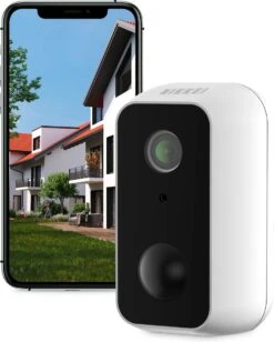 Nikkei CAM5 Outdoor Beveiligingscamera - Draadloos - Full HD IP Buitencamera Met WiFi - Bewegingssensor En Nachtzicht - Waterdicht (IP65) - Smart App