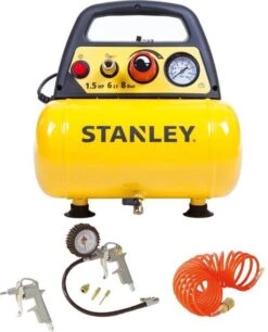 STANLEY Compressor DN200/8/6 – Inclusief 6-delige Accessoire Set