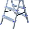 Alumexx Huishoudtrap - Keukentrap Dubbel DX 2x3 Treden - Aluminium - Voor Particulier En Professioneel Gebruik