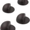 Deurstoppers - Zelfklevend - 4 Stuks - Zwart - Diameter 4cm - Hoogte 2,5cm