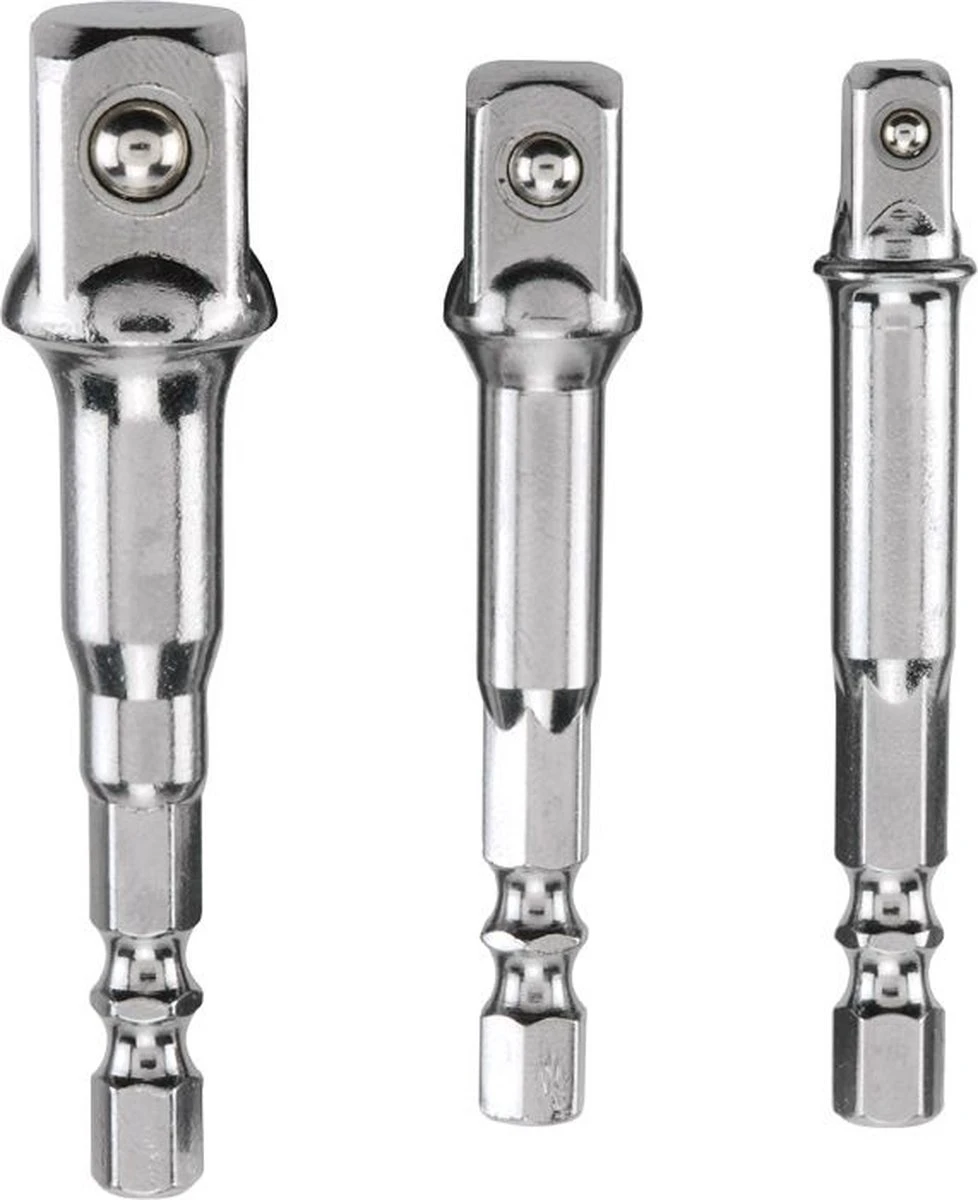 KWB - Adapterset Voor Dopsleutels - 1/4-1/2-3/4 Inch - 3 Stuks 1 KWB - Adapterset Voor Dopsleutels - 1/4-1/2-3/4 Inch - 3 Stuks