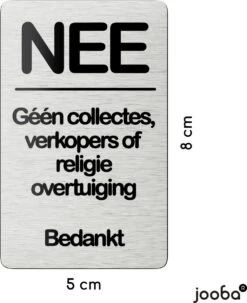 NEE Geen Collectes Verkopers Sticker - Nee Sticker - Zwart / RVS Kleur - Vriendelijk - 8x5 Cm - Bel Niet Aan - Nee Nee Sticker Brievenbus - Colportage Sticker -Makita || Merkloos || Stanley Verkoopwinkel 979x1200 11