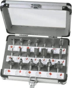 FERM Bovenfrezenset (20st.) - In Aluminium Koffer - PRA1008