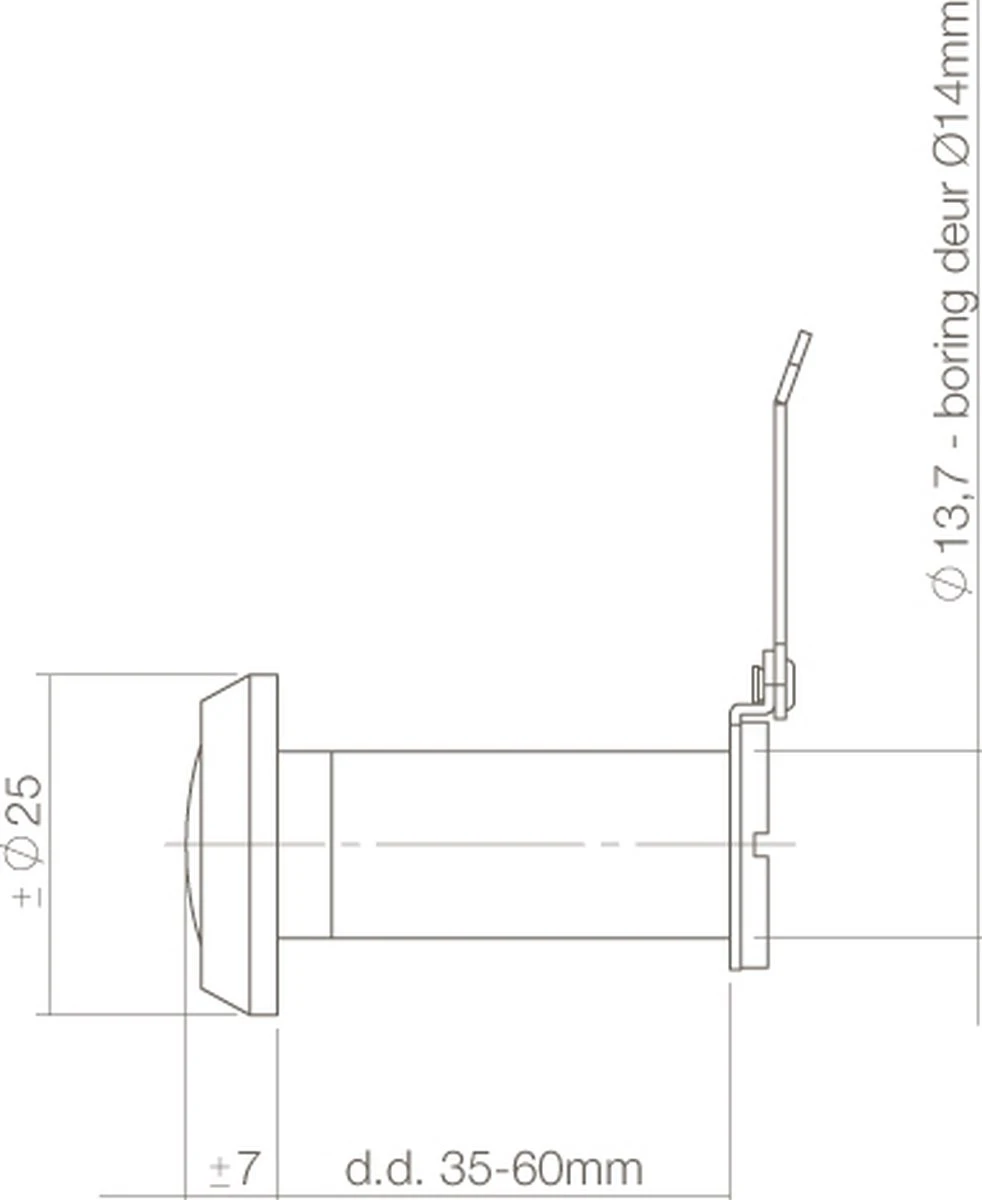 Intersteel Deurspion 180° Kijkhoek Chroom 3 Intersteel Deurspion 180° Kijkhoek Chroom - Afbeelding 3