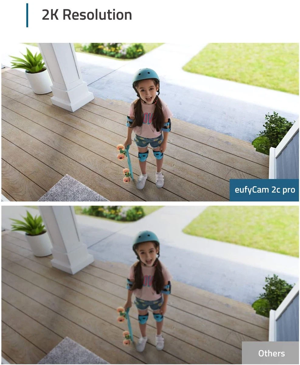 Eufycam 2C Pro - 2K Resolution - 2 Beveiligingscamera's / IP-camera's + Basisstation - 180 Dagen Batterij - Voor Binnen & Buiten 7 Eufycam 2C Pro - 2K Resolution - 2 Beveiligingscamera's / IP-camera's + Basisstation - 180 Dagen Batterij - Voor Binnen & Buiten - Afbeelding 7