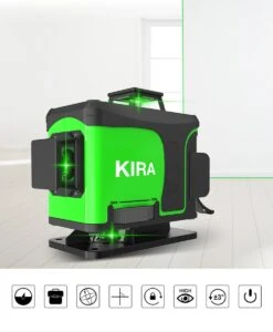 KIRA Zelfnivellerende Kruislijnlaser Met 16 Lijnen- 4D Laser- Meet Bereik 25 Meter -Op Afstand Bestuurbaar- Inclusief Muurbeugel - 360 Graden Statief-Lijnlaser - Kruislaser - Rotatielaser - Groene Lasers - Waterproof - Laserwaterpas -Makita || Merkloos || Stanley Verkoopwinkel 989x1200
