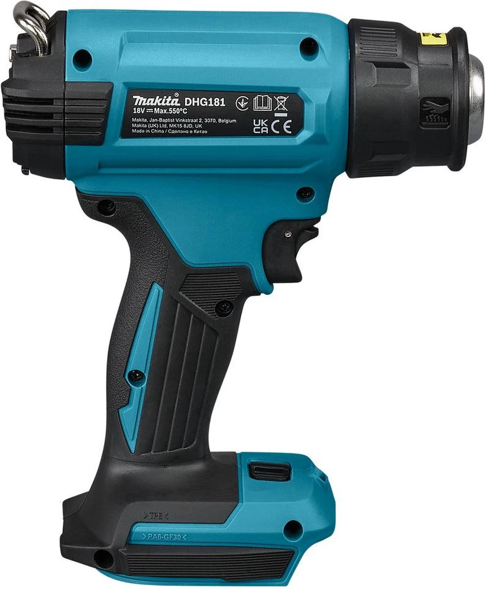 Makita DHG181ZK Accu Heteluchtpistool 18V Basic Body In Koffer 9 Makita DHG181ZK Accu Heteluchtpistool 18V Basic Body In Koffer - Afbeelding 9